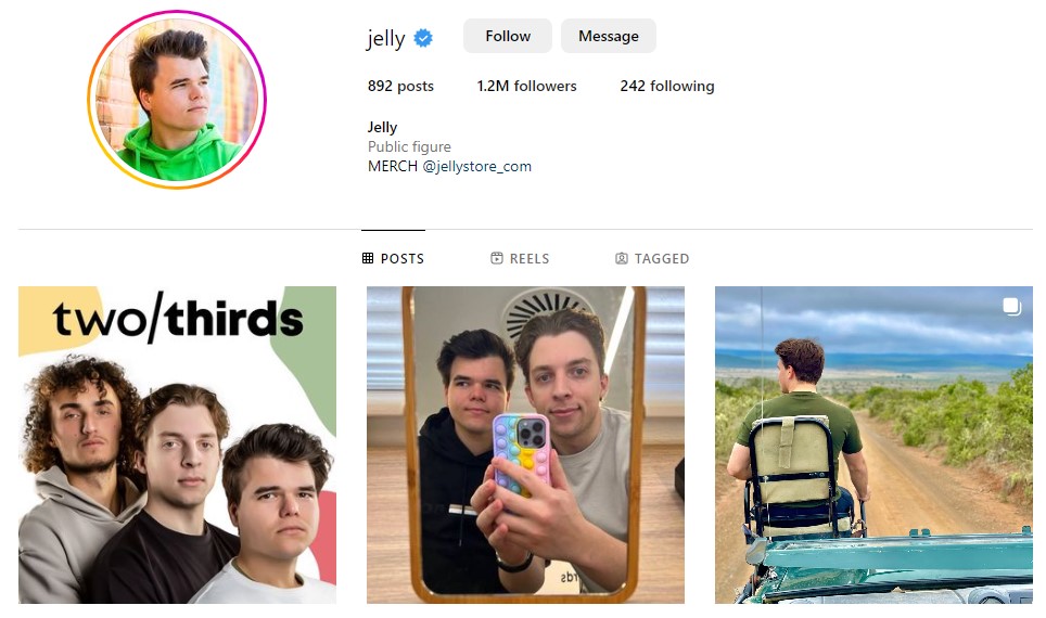 jelly instagram page